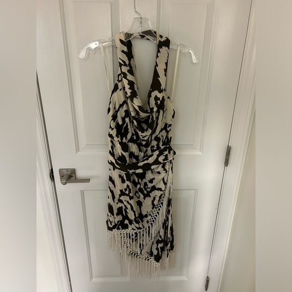 By Anthropologie Fringed Wrap Cover Up Dress - Picture 3 of 6